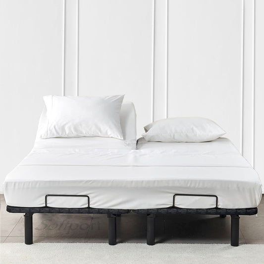 400TC 100% Organic Cotton 4pc Split Head Flex Sheet Set -18" Deep Pocket  ( 1 Fitted , 1 Flat & 4 Pillowcases )