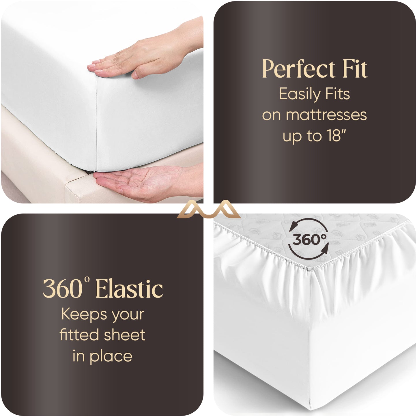 400TC 100% Organic Cotton Multi-Ruffle 1pc Bedskirt All Drop/Size