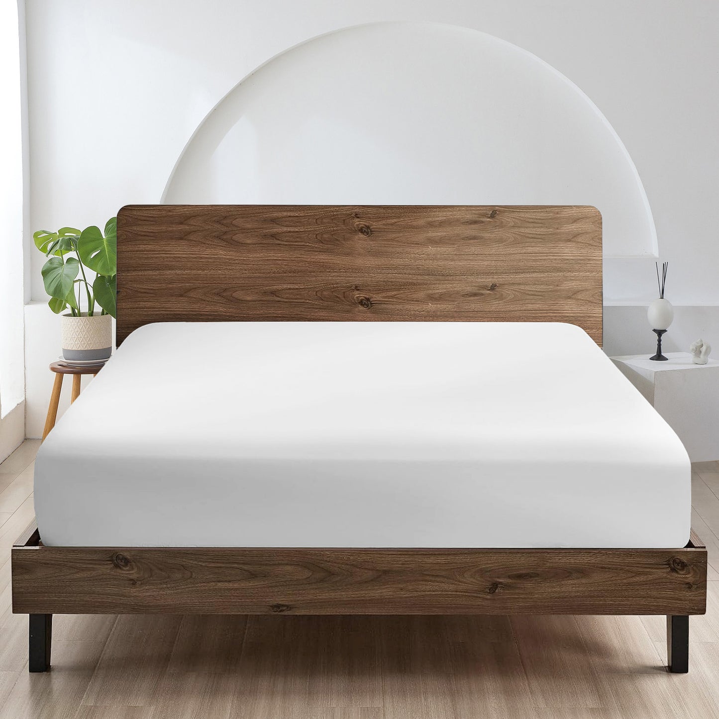 400TC 100% Organic Cotton 1pc Fitted Sheet 18" Deep Pocket