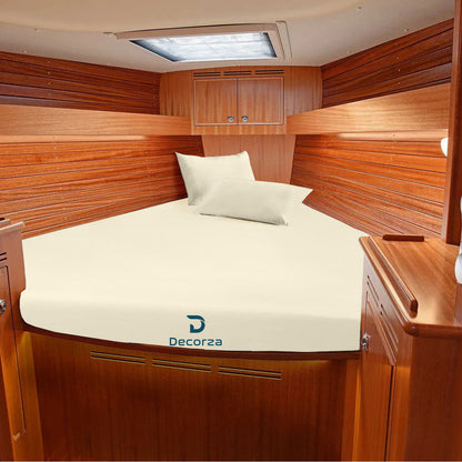 400TC 100% Organic Cotton 4pc Boat Bed Sheet Set -10" Deep Pocket  ( 1 Fitted , 1 Flat & 4 Pillowcases )