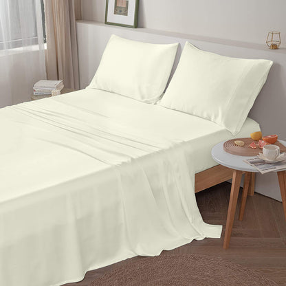 400TC 100% Organic Cotton 3pc Flat Sheet All Size/Colors ( 1 Flat & 2 Pillowcases )