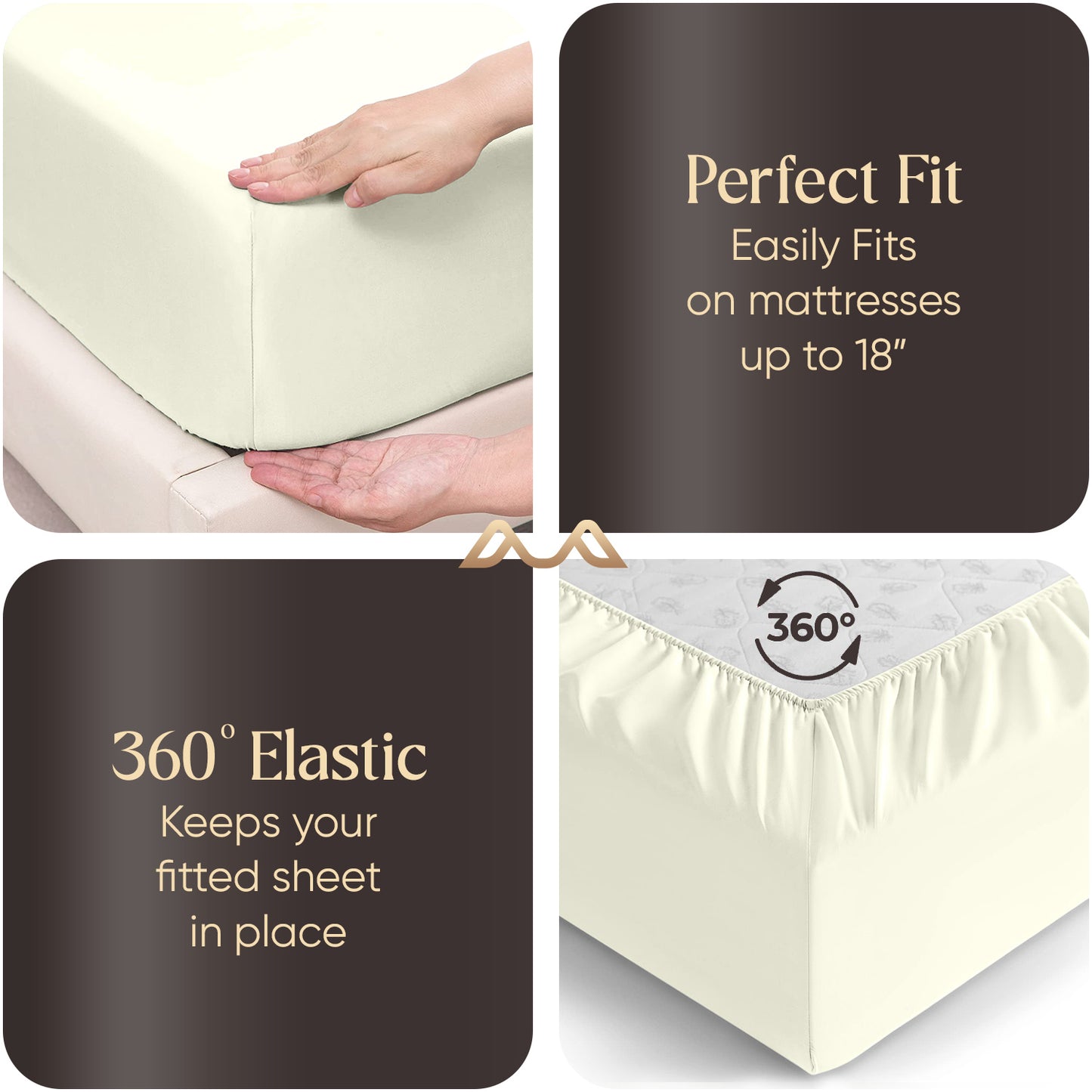 400TC 100% Organic Cotton Multi-Ruffle 1pc Bedskirt All Drop/Size