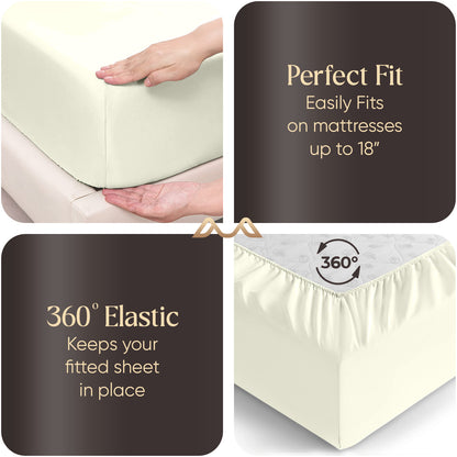 400TC 100% Organic Cotton Multi-Ruffle 1pc Bedskirt All Drop/Size