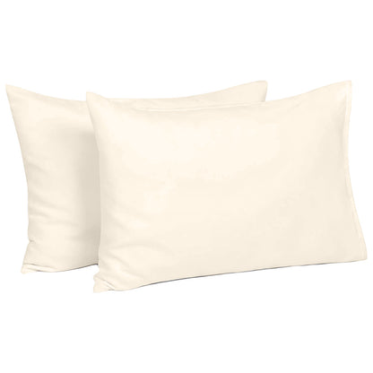 400TC 100% Organic Cotton Set of 2 Toddler/Travel Pillow Cases Zipper Closure