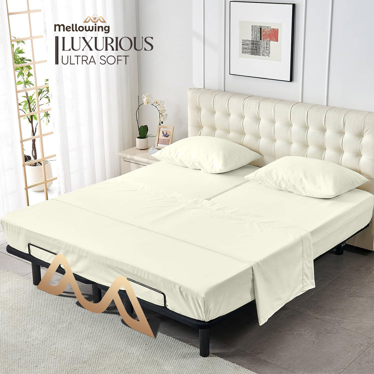 400TC 100% Organic Cotton Multi-Ruffle 1pc Bedskirt All Drop/Size