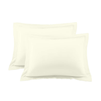 400TC 100% Organic Cotton European Pillow Shams Set o f 2 - Envelope Closure