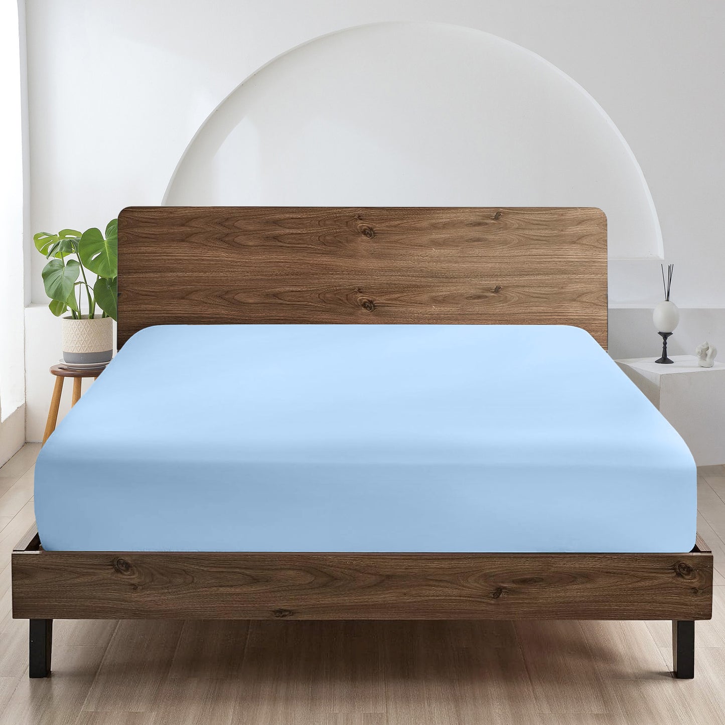 400TC 100% Organic Cotton 1pc Fitted Sheet 18" Deep Pocket