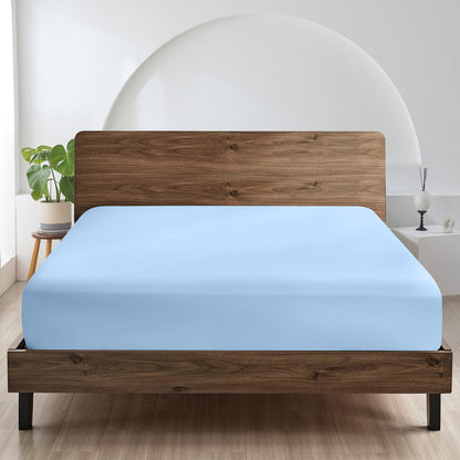 400TC 100% Organic Cotton 1pc Fitted Sheet 18" Deep Pocket