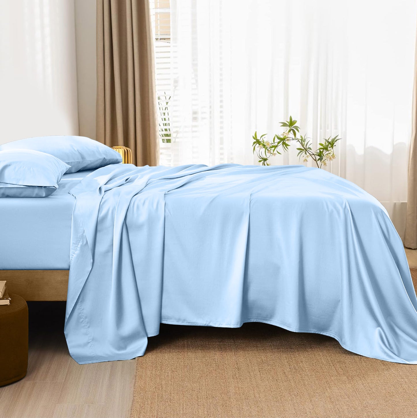 800TC 100% Organic Cotton 1pc Flat Sheet All Size/Colors