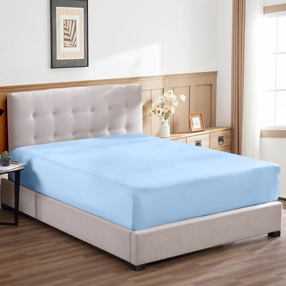 800TC 100% Organic Cotton 1pc Fitted Sheet 18" Deep Pocket