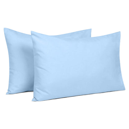 400TC 100% Organic Cotton Set of 2 Toddler/Travel Pillow Cases Zipper Closure