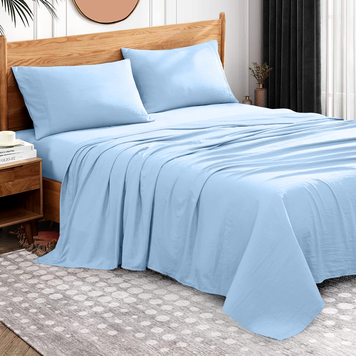 800TC 100% Organic Cotton 1pc Flat Sheet All Size/Colors ( 1 Flat & 2 Pillowcases )