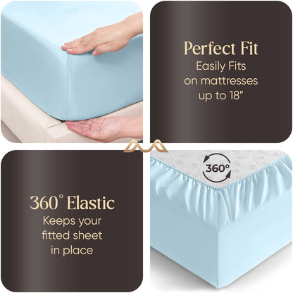 400TC 100% Organic Cotton Multi-Ruffle 1pc Bedskirt All Drop/Size