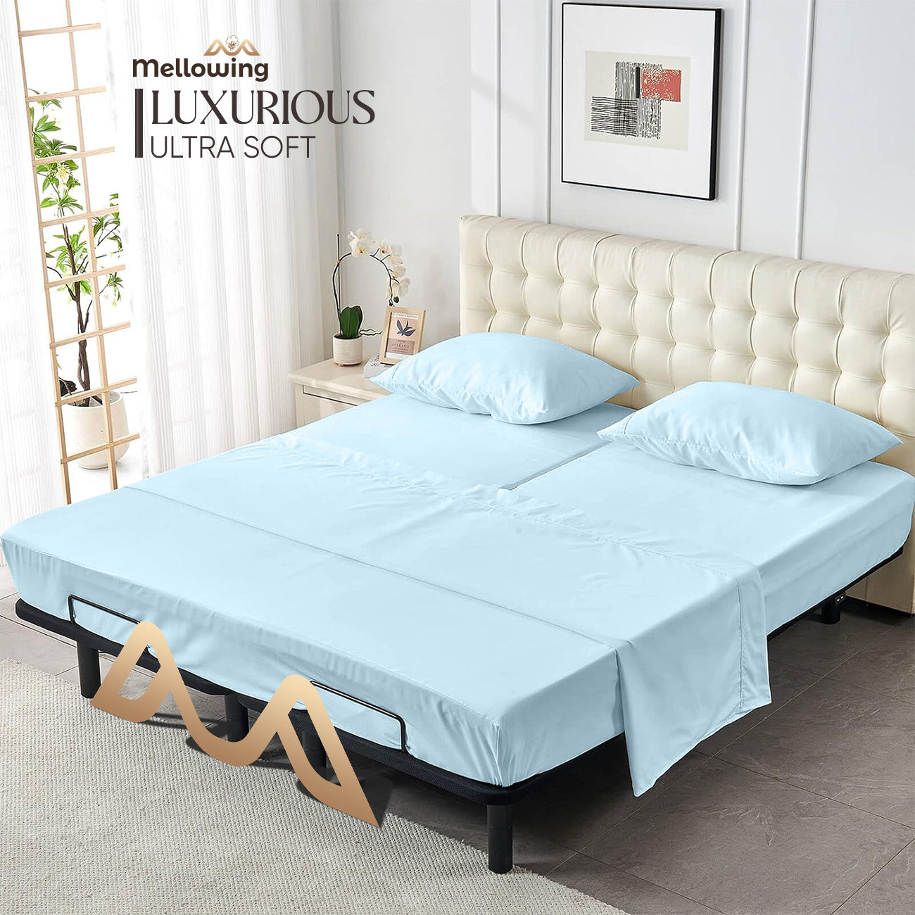 400TC 100% Organic Cotton Multi-Ruffle 1pc Bedskirt All Drop/Size